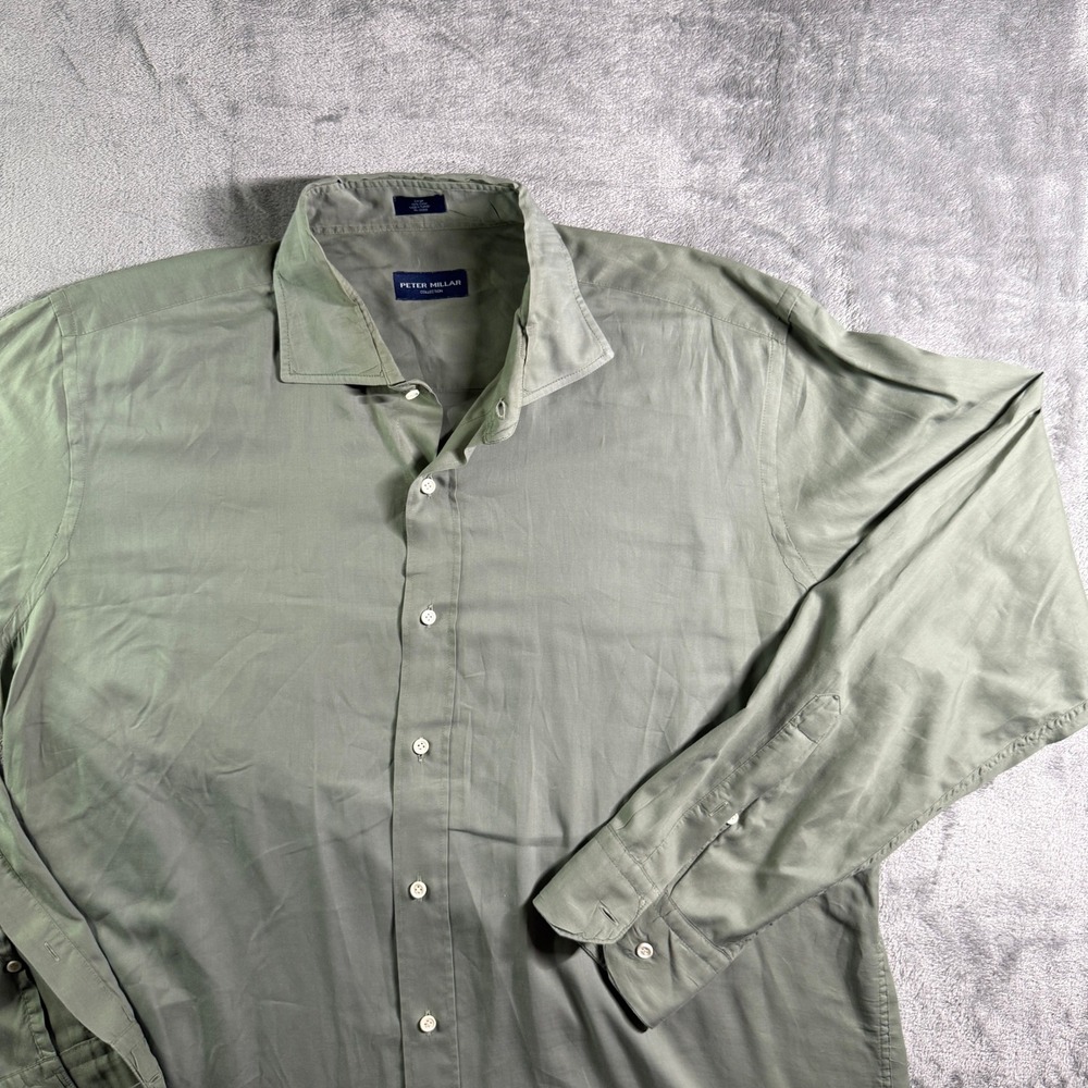 Peter Millar Collection Button Down Shirt Long Sleeve Dress Shirt Large